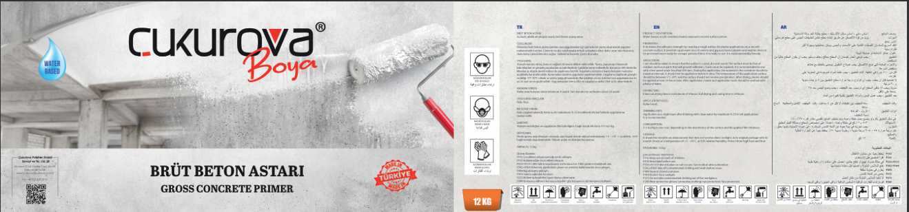 Çukurova Brüt Beton Astarı Gross Concrete Primer 12 kg